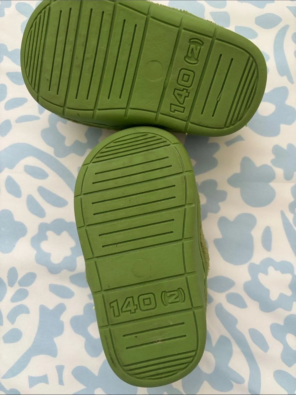 Green Plush Alligator toddlers Slippers